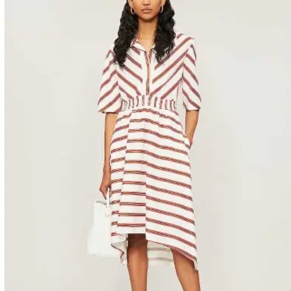 Maje Romala Striped Shirtdress - Picture 1 of 10